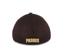 Load image into Gallery viewer, San Diego Padres New Era MLB 39THIRTY 3930 Flexfit Mesh Trucker Cap Hat Brown Camo Crown/Visor Yellow Logo
