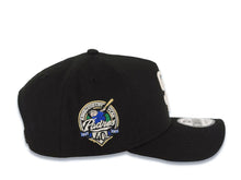 Load image into Gallery viewer, San Diego Padres New Era MLB 9FORTY 940 Adjustable A-Frame Cap Hat Black Crown/Visor White Logo With Rose 40th Anniversary Side Patch Royal Blue UV
