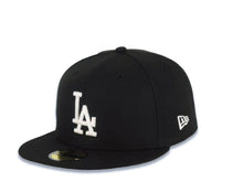 Load image into Gallery viewer, Los Angeles Dodgers New Era MLB 59FIFTY 5950 Fitted Cap Hat Black Crown/Visor White Logo 2024 World Series Side Patch Gray UV
