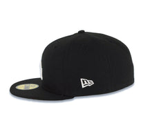 Load image into Gallery viewer, Los Angeles Dodgers New Era MLB 59FIFTY 5950 Fitted Cap Hat Black Crown/Visor White Logo 2024 World Series Side Patch Gray UV
