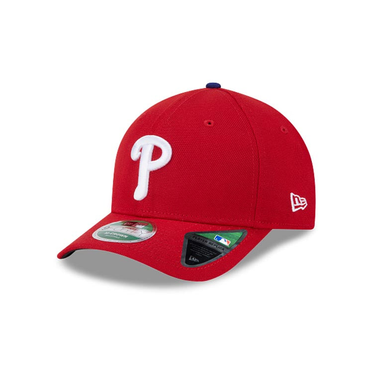 Philadelphia Phillies New Era MLB 9FORTY 940 Adjustable M-Crown Cap Hat Red Crown/Visor White Logo (Official Player Replica)