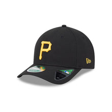 Load image into Gallery viewer, Pittsburgh Pirates New Era MLB 9FORTY 940 Adjustable M-Crown Cap Hat Black Crown/Visor Yellow Logo (Official Player Replica)
