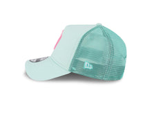 Load image into Gallery viewer, San Diego Padres New Era MLB 9FORTY 940 Adjustable A-Frame Mesh/Trucker Cap Hat Light Teal Crown/Visor Magenta Logo (2022 City Connect)
