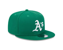 Load image into Gallery viewer, Oakland A&#39;s Athletics New Era MLB 9FIFTY 950 Snapback Cap Hat Green Crown/Visor White Logo
