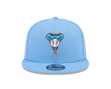 Load image into Gallery viewer, Arizona Diamondbacks New Era MLB 9FIFTY 950 Snapback Cap Hat Sky Blue Crown/Visor Teal/Metallic Bronze Logo
