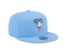Load image into Gallery viewer, Arizona Diamondbacks New Era MLB 9FIFTY 950 Snapback Cap Hat Sky Blue Crown/Visor Teal/Metallic Bronze Logo
