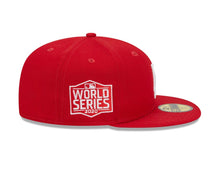 Load image into Gallery viewer, Los Angeles Dodgers New Era MLB 59FIFTY 5950 Fitted Cap Hat Red Crown/Visor White Logo 2020 World Series Side Patch
