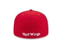 Load image into Gallery viewer, Detroit Red Wings New Era NHL 59FIFTY 5950 Fitted Cap Hat Red Crown/Visor White Logo
