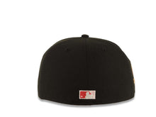Load image into Gallery viewer, Los Angeles Dodgers New Era MLB 59FIFTY 5950 Fitted Cap Hat Black Crown/Visor White Logo With Pink Palm 50th Anniversary Side Patch Gray UV
