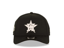 Load image into Gallery viewer, Houston Astros New Era MLB 9FORTY 940 Adjustable A-Frame Cap Hat Black Crown/Visor White Logo 2022 World Series Champions Side Patch Gray UV
