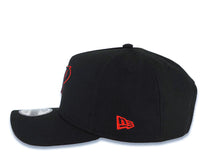 Load image into Gallery viewer, San Diego Padres New Era MLB 9FORTY 940 Adjustable A-Frame Cap Hat Black Crown/Visor Black/Red P Logo 40th Anniversary Side Patch Red UV
