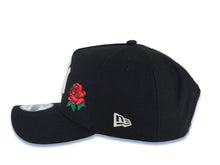 Load image into Gallery viewer, New York Yankees New Era MLB 9FORTY 940 Adjustable A-Frame Cap Hat Black Crown/Visor White Logo With Rose 27 World Championship Side Patch Red UV
