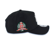 Load image into Gallery viewer, New York Yankees New Era MLB 9FORTY 940 Adjustable A-Frame Cap Hat Black Crown/Visor White Logo With Rose 27 World Championship Side Patch Red UV

