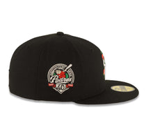 Load image into Gallery viewer, San Diego Padres New Era MLB 59FIFTY 5950 Fitted Cap Hat Black Crown/Visor White Logo With Rose 40th Anniversary Side Patch Gray UV
