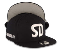 Load image into Gallery viewer, San Diego FC New Era MLS 9FIFTY 950 Snapback Cap Hat Black Crown/Visor White Logo Gray UV
