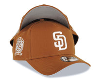 Load image into Gallery viewer, San Diego Padres New Era MLB 9FORTY 940 Adjustable Cap Hat Brown Crown/Visor White Logo 25th Anniversary Side Patch Gray UV
