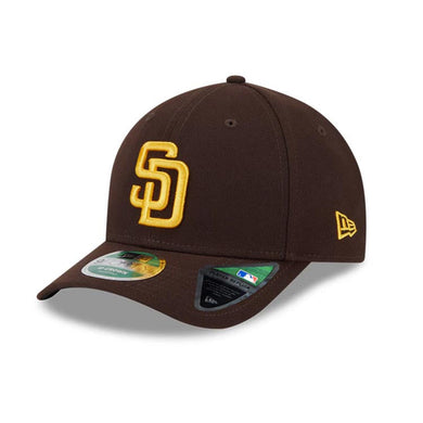 San Diego Padres New Era MLB 9FORTY 940 Adjustable M-Crown Cap Hat Brown Crown/Visor Yellow Logo Player Replica