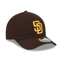Load image into Gallery viewer, San Diego Padres New Era MLB 9FORTY 940 Adjustable M-Crown Cap Hat Brown Crown/Visor Yellow Logo Player Replica
