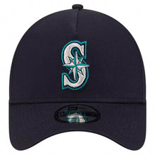 Load image into Gallery viewer, Seattle Mariners New Era MLB 9FORTY 940 Adjustable A-Frame Cap Hat Navy Blue Crown/Visor Team Color Logo
