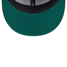 Load image into Gallery viewer, Atlanta Braves New Era MLB 59FIFTY 5950 Fitted Cap Hat Black Crown/Visor White Logo Green UV (Tonal Florals)
