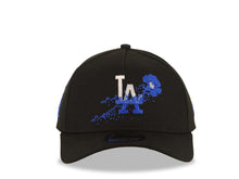 Load image into Gallery viewer, Los Angeles Dodgers New Era MLB 9FORTY 940 Adjustable A-Frame Cap Hat Black Crown/Visor White/Blue Logo With Dotted Flower Gray UV
