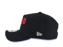 Load image into Gallery viewer, New York Yankees New Era MLB 9FORTY 940 Adjustable A-Frame Cap Hat Black Crown/Visor White/Red Logo With Dotted Flower Red UV
