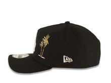 Load image into Gallery viewer, Los Angeles Dodgers New Era MLB 9FORTY 940 Adjustable A-Frame Cap Hat Black Crown/Visor White Logo With Palm Trees 50th Anniversary Side Patch
