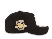 Load image into Gallery viewer, Los Angeles Dodgers New Era MLB 9FORTY 940 Adjustable A-Frame Cap Hat Black Crown/Visor White Logo With Palm Trees 50th Anniversary Side Patch
