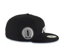 Load image into Gallery viewer, San Diego Padres New Era MLB 59FIFTY 5950 Fitted Cap Hat Black Crown/Visor Japan White Script Logo Matsui 1 Side Patch Gray UV

