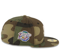 Load image into Gallery viewer, San Diego Padres New Era MLB 59FIFTY 5950 Fitted Cap Hat Camo Crown/Visor White Logo 1998 World Series Side Patch Gray UV
