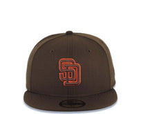 Load image into Gallery viewer, San Diego Padres New Era MLB 59FIFTY 5950 Fitted Cap Hat Brown Crown/Visor Brown/Orange Logo Brown UV

