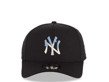 Load image into Gallery viewer, New York Yankees New Era MLB 9FORTY 940 Adjustable A-Frame Cap Hat Navy Blue Crown/Visor White/Sky Blue Drip Logo Sky Blue UV
