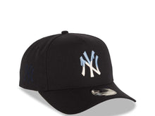Load image into Gallery viewer, New York Yankees New Era MLB 9FORTY 940 Adjustable A-Frame Cap Hat Navy Blue Crown/Visor White/Sky Blue Drip Logo Sky Blue UV
