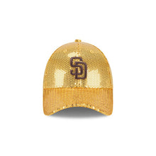 Load image into Gallery viewer, (Women) San Diego Padres New Era MLB 9FORTY 940 Adjustable Cap Hat Yellow  Crown/Visor Brown Logo (Sequin)
