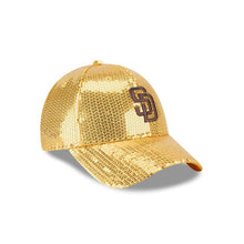 Load image into Gallery viewer, (Women) San Diego Padres New Era MLB 9FORTY 940 Adjustable Cap Hat Yellow  Crown/Visor Brown Logo (Sequin)
