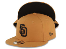 Load image into Gallery viewer, San Diego Padres New Era MLB 9FIFTY 950 Snapback Cap Hat Light Brown Crown/Visor Black Logo Black UV
