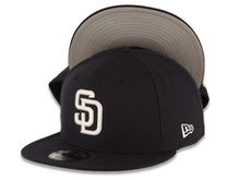 Load image into Gallery viewer, San Diego Padres New Era MLB 9FIFTY 950 Snapback Cap Hat Navy Blue Crown/Visor White Logo Gray UV
