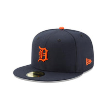 Load image into Gallery viewer, (Youth) Detroit Tigers New Era MLB 59FIFTY 5950 Kid Fitted Cap Hat Navy Blue Crown/Visor Orange Logo
