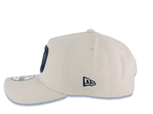 Load image into Gallery viewer, San Diego FC New Era MLS 9FORTY 940 Adjustable A-Frame Cap Hat Stone Crown/Visor Navy Blue Logo Navy Blue UV
