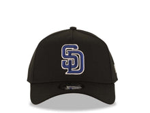 Load image into Gallery viewer, San Diego Padres New Era MLB 9FORTY 940 Adjustable A-Frame Cap Hat Black Crown/Visor Royal Blue/White Logo Gray UV
