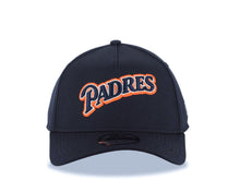 Load image into Gallery viewer, San Diego Padres New Era MLB 9FORTY 940 Adjustable A-Frame Cap Hat Navy Blue Crown/Visor Navy Blue/Orange/White Script Logo

