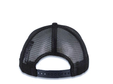 Load image into Gallery viewer, San Diego Padres New Era MLB 9FORTY 940 Adjustable A-Frame Trucker Mesh Cap Hat Black Crown/Visor White/Orange Logo Gray UV
