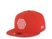 Load image into Gallery viewer, San Diego FC New Era MLS 59FIFTY 5950 Fitted Cap Hat Red Crown/Visor White Emblem Logo Gray UV
