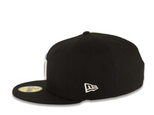 Load image into Gallery viewer, San Diego Padres New Era MLB 59FIFTY 5950 Fitted Cap Hat Black Crown/Visor Sky Blue/White Logo Sky Blue UV
