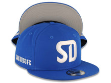 Load image into Gallery viewer, San Diego FC New Era MLS 9FIFTY 950 Snapback Cap Hat Royal Blue Crown/Visor White SD Logo Gray UV
