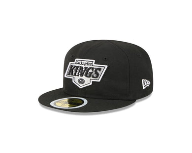 (Youth) Los Angeles Kings New Era NHL 59FIFTY 5950 Kid Fitted Cap Hat Black Crown/Visor Team Color Logo
