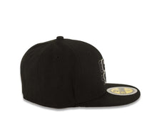 Load image into Gallery viewer, (Youth) San Diego Padres New Era MLB 59FIFTY 5950 Fitted Kid Cap Hat Black Crown/Visor Black/White Trio Logo (Trio Log)
