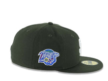 Load image into Gallery viewer, San Diego Padres New Era MLB 59FIFTY 5950 Fitted Cap Hat Dark Green Crown/Visor White Logo 1998 World Series Side Patch Gray UV
