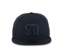 Load image into Gallery viewer, San Diego FC New Era MLS 9FIFTY 950 Snapback Cap Hat Navy Blue Crown/Visor Navy Blue Logo Gray UV
