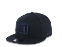 Load image into Gallery viewer, San Diego FC New Era MLS 9FIFTY 950 Snapback Cap Hat Navy Blue Crown/Visor Navy Blue Logo Gray UV
